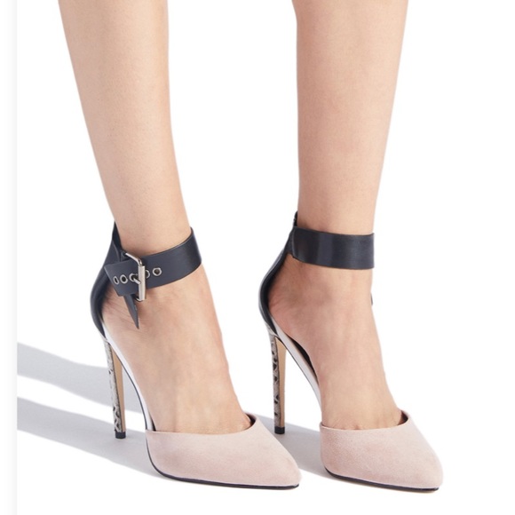 Pink and snake skin print heels - Picture 6 of 6